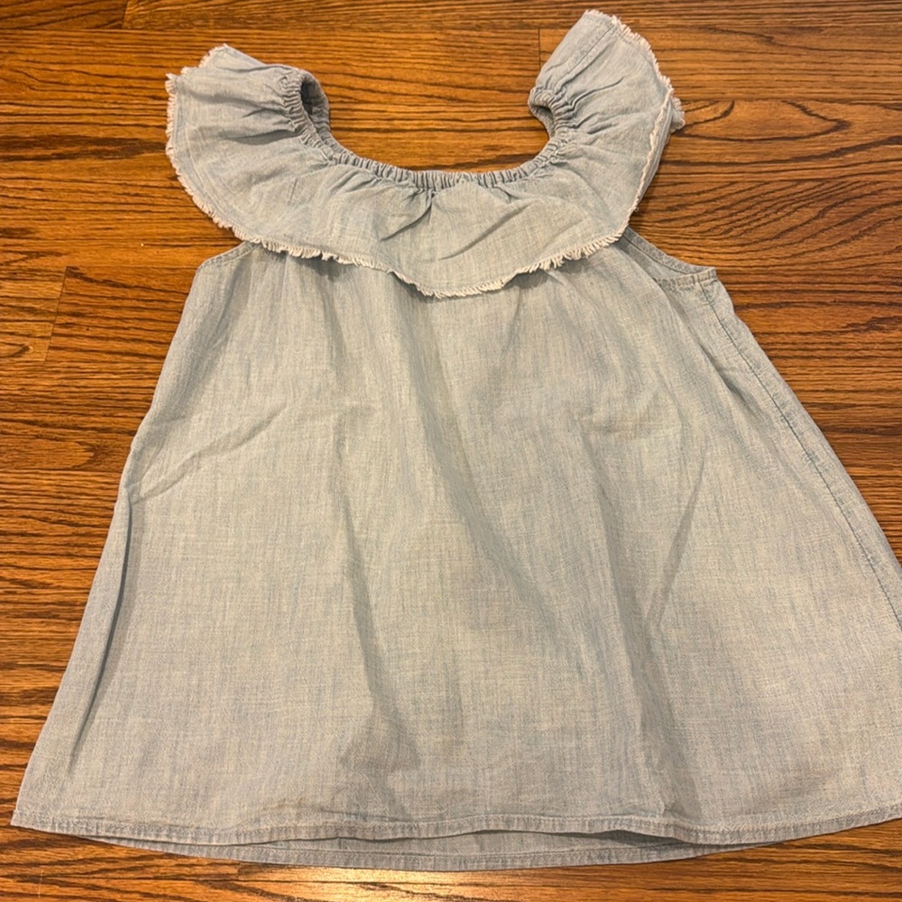 Gap Kids Girls XXL denim off shoulder top shirt